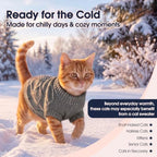 IECOii Cat Sweater for Cats, Warm Knit Kitten Clothes for Fall Winter, XS-L - Image 5