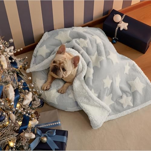 LE SURE Waterproof Dog Blankets for Medium Dogs Cute 3D Jacquard,30x40 - Image 2