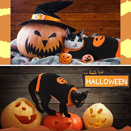 Sanwuta 3 Pcs Halloween Thanksgiving Christmas Dog Kint Sweaters Sets, S - Image 2