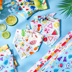 Preboun 50 Pcs Summer Bandanas for Dogs Bulk, Hawaiian Tropical Style - Image 5