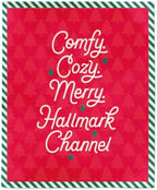Hallmark Channel Christmas Red Plush Blanket (Comfy. Cozy. Merry.) 50"x60" - Image 6
