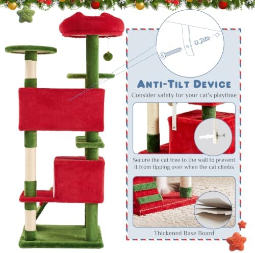 DUMOS 54 Inch Cat Tree Tower with Scratching Posts - Image 6