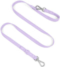 Wisedog Waterproof Dog Leash, Lilac, 6 ft × 3/4 in | Adjustable, 2 Metal Swivel Hooks, Easy to Clean, For Small, Medium, Large breed Dogs
