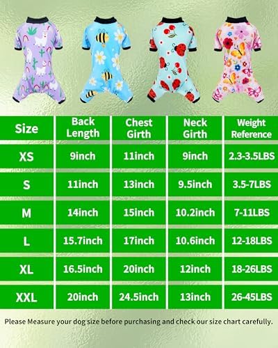 PET SHOW 4 Pack Spring Fleece Dog Pajamas Warm for Large Dogs - Image 3