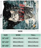 Christmas Cat Blanket Kitten Throw Stuff Gifts for Girls 50"x40" - Image 2