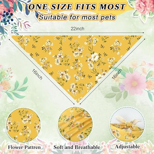 Geyoga 240 Pcs Dog Bandanas Bulk Summer Pet Bandanas with Floral Design - Image 2