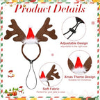 12 Pcs Christmas Pet Headband Bandana, Reindeer Headband - Image 5