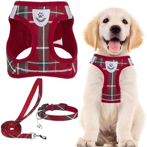 PUPTECK Dog Harness, Collar and Leash Set No Pull for Small Medium Sized by PUPTECK