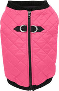Gooby - Fashion Vest, Small Dog Sweater Bomber Jacket Coat with Stretchable Chest, Pink, Medium