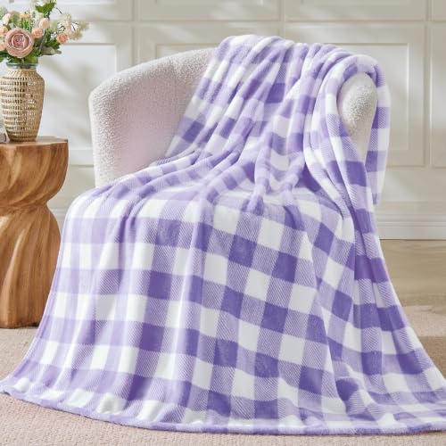 BEDELITE Buffalo Plaid Flannel Fleece Twin Blanket for Couch & Bed - Image 3