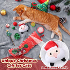 Shappy 5 Sets 55 Pcs Christmas Cat Stocking Toys with Cat Sticks Shaped Santa, Xmas Tree, Yarn Balls, Toy Mouse, Xmas Stocking Pet Set, Interactive Pet Gifts - Image 5