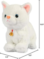 Smalody Interactive Robot Cat Sound Control Electronic Plush Toy White | Soft plush electronic cat pet responds to sound & movement. Safe interactive toy bringing realistic fun and joy to kids.