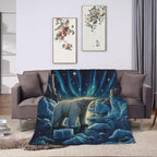 Polar Bear Blanket Aurora Arctic Night Throw Stuff Gifts 80"x60" - Image 6