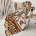 Lotus Elephants Throw Blanket Lightweight Warm Flannel Fleece Blankets Cozy Soft Air Conditioning Blanket Gift for Women Men Girls Boys 60"x50" by Odfovowo
