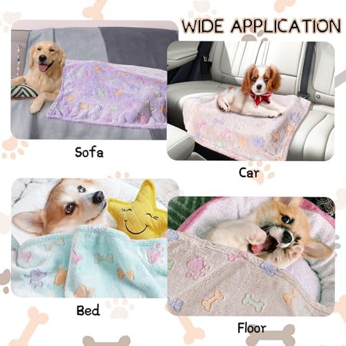 Rezutan Small Dog Blanket, Soft Puppy & Cat Flannel 3 Pack, 23"x16" - Image 5