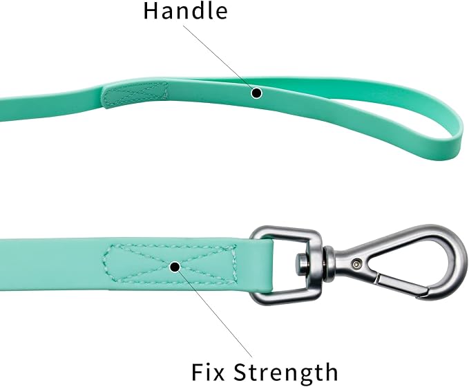 Waterproof Dog Training Leash 50FT 30FT 15FT 10FT 5FT Heavy Duty Recall Long Lead for Large Medium Small Dogs (10FT, Mint Green)