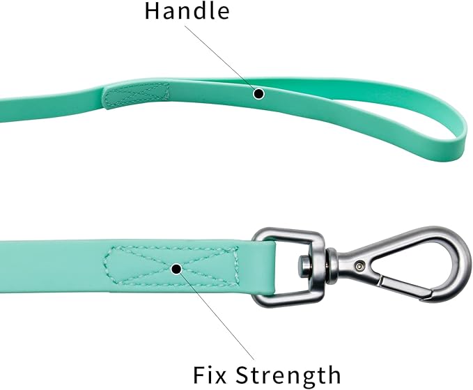 Waterproof Dog Training Leash 50FT 30FT 15FT 10FT 5FT Heavy Duty Recall Long Lead for Large Medium Small Dogs (30FT, Mint Green)