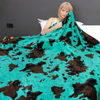 Queen Size Blankets for Bed - Teal Blue Soft Queen Fleece Throw Blanket Full Size Turquosie Fuzzy Cozy Bedding for Bed Couch All Seasons Bedroom Home Decor 90"x90" - Image 3