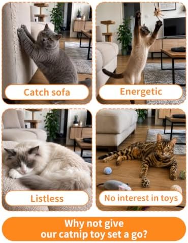 PET SHOW 4 Pack Christmas Cat Kicker Toys with Catnip Crinkle Sound Toys for Indoor Cats Random Assorsted Santa Gift Plush Kittens Shape Natural Interactive Toys Pet Kitty - Image 3