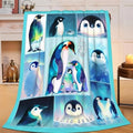 Penguin Blanket for Girls Women Boys Men Adults Kids Soft Cozy Fleece Cute Penguin Animal Throw Blankets Gifts Warm Flannel Plush Lightweight Decorative for Couch Bed Sofa 60"X50" by Unknown