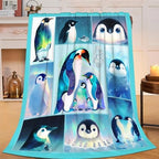 Penguin Blanket for Girls Women Boys Men Adults Kids Soft Cozy Fleece Cute Penguin Animal Throw Blankets Gifts Warm Flannel Plush Lightweight Decorative for Couch Bed Sofa 80"X60" by Unknown