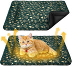 2 Pack Self Warming Cat Bed Green Christmas, 18” X 24” Pet Pad by Clysee