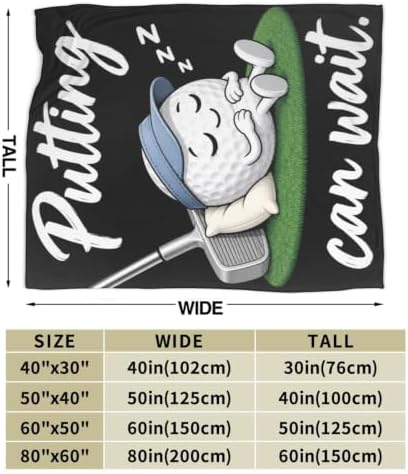 Sleepy Golf Blanket Throw Gift for Girls Women 80"X60" - Image 7