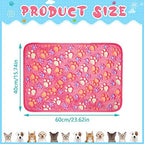 Tatuo 4 Pcs Fleece Dog Blanket for Puppy Cat, Pink, 24 x 16 in, Paw - Image 4
