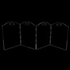 Clear Acrylic Freestanding Dog Gates for the House – Folding 4-Panel Pet Gates for Doorways, Stairs, and Rooms, Transparent Indoor Barrier for Dogs, Puppies, and Cats