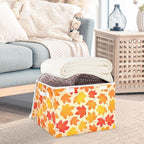 Bolaz Storage Bins with Lids and Handles, Autumn Maple Leaf Yellow Fallen Leaves Storage Box Storage Basket with Cover Collapsible Organizer Containers for Home Closet, Shelves - Image 5