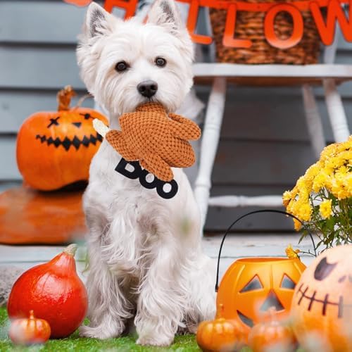 BWOGUE Thanksgiving Turkey Dog Toy, Durable Squeaky Plush Dog Toys, Stuffed Pet Chew Toys Thanksgiving Interactive Pet Toys for Puppy Small Medium Dogs - Image 6