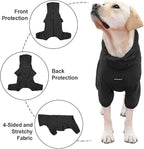 Dog Pajamas for Large Dogs, Extra Large Stretch, Suitable for Adult Medium-Sized Dogs, Large Pet Jumpsuit Four-Legged Dog Clothes, Surgical Recovery Pet Clothing (Black, 6XL)