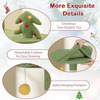 PETSITE 52 inch Cat Christmas Tree, Multi-Level Cat Tower with Sisal Scratching Posts & Board, Cat Condo, Basket Bed, and Detachable Hammock, Cute Cat Tree for Indoor Cats - Image 7