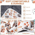 Reginary 4 Pcs Guinea Pig Fleece Cage Liners, Paw Print, 35 x 24 Inch - Image 4