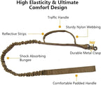 Tactical Dog Collar and Leash Set Adjustable Military Nylon Dog Collar with Control Handle and Heavy Duty Metal Buckle for Large Dogs （Black S | 1000D Heavy-Duty Nylon Fabric,Quick-Release Metal Buckle,Adjustable Fit,Soft-Padded Webbing,D-Ring,for Trai...
