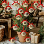 Vintage Christmas Decor 16Pcs - Vintage Christmas Ornaments Tree Decorations Hanging Balls, Classic Decorations Ball 2.36 Inch for Xmas Tree Party Home Holiday - Image 3