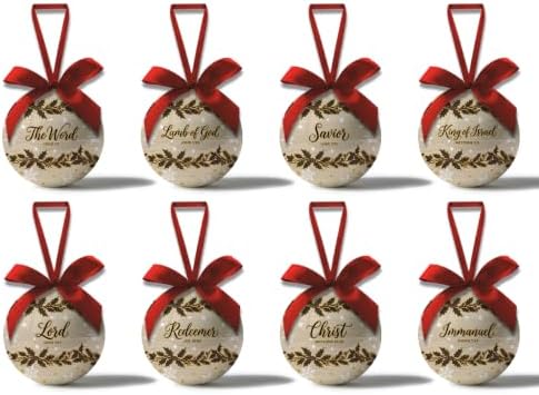 Christian Christmas Ornaments - Religious Christmas Decorations Jesus Ball Ornaments Tree Decorations Hanging Balls 2.36 Inch for Xmas Tree Party Home Holiday，Xmas Gifts Set of 16Pcs by GPGHEFlags