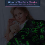 COMFAR Dinosaur Blanket for Boys, Dinosaur Glow in The Dark Blanket for Kids/Baby, Toddler Blanket for Boys, Soft Fleece Blankets and Throw,Birthday 40"x 50" - Image 2