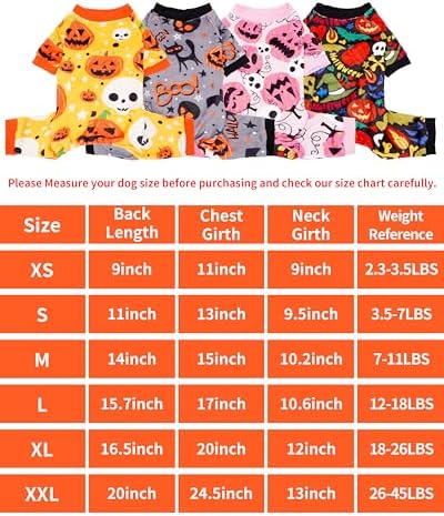 PET SHOW 4 Pack Halloween Fleece Dog Pajamas Warm for Large Dogs - Image 3