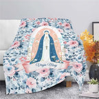 Virgin Mary Throw Blanket Christian Religious Scripture Catholic Spiritual Stuff Gifts for Adults Women Soft Cozy Warm Plush Fluffy Fuzzy Fleece Blanket Decor 40''X50'' - Image 3