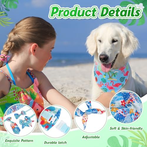 Reginary 120 Pcs Dog Bandanas for Summer Bulk Dog Bows Set Bow Ties Cat Scarf Colorful Washable Triangle Pet Kerchief Cute Bib for Summer Small Medium Large Pets Grooming Accessories Costume - Image 4