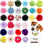 PET SHOW 50pcs Pack Dog Collar Flowers and Bows Random Assortment Blind Bag for Boy Girl Small Medium Large Dogs Cats Rabbits Flowers Slide on Collars Harness Costume Grooming Accessories Male Female by PETSHOW