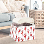 Bolaz Storage Bins with Lids and Handles, Bloody Scary Hands Storage Box Storage Basket with Cover Collapsible Organizer Containers for Home Closet, Shelves - Image 5