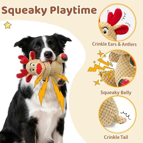 Reindeer Dog Toy for Small & Medium Dogs - Keep Them Busy - Image 3