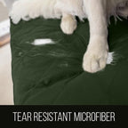 Sofa Shield® Couch Recliner Covers for Dogs, Reversible Furniture Protector with Strap, Stain and Tear Resistant Cushion Cover, 28 inch Seat, Machine Washable Slipcover Pets, Cats, Hunter Green Sage