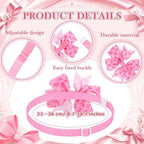 Talltalk 120 Pcs Pink Bow Dog Bow Tie Basic Collar Set - Image 6