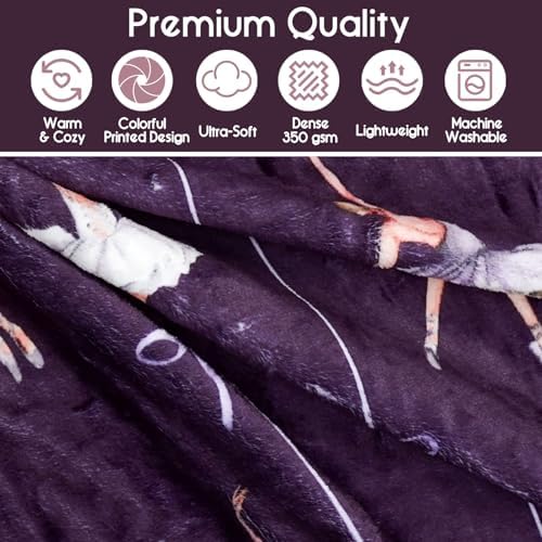 Christmas Throw Blanket for Couch 60x50,Winter Holiday Festival Cute Merry Xmas Nutcracker Ballerina Girl Gifts Blankets for Woman,Soft Flannel Fleece Blankets for Home Living Room Bed Chair Decor - Image 6