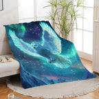 Snowy Owl Blanket for Girls Women Boys Men Adults Kids Soft Cozy Fleece Aurora Owls Bird Throw Blankets Gifts Warm Flannel Plush Lightweight Decor for Couch Bed Sofa 80"X60" - Image 4