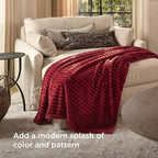 Bedsure Soft Red Throw Blanket for Couch Decor Gifts 50"x70" - Image 3