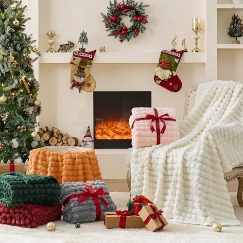 BEDELITE Grey Fleece Twin Blanket for Couch Dorm Room Decor, 60x80 Inch - Image 3